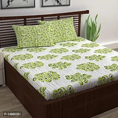 Stylish Fancy Comfortable Cotton Printed 1 Double Bedsheet With 2 Pillow Covers