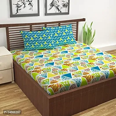 Stylish Fancy Comfortable Cotton Printed 1 Double Bedsheet With 2 Pillow Covers