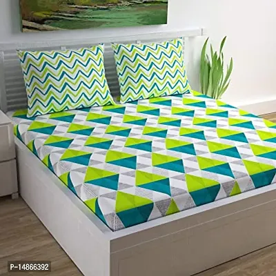 Stylish Fancy Comfortable Cotton Printed 1 Double Bedsheet With 2 Pillow Covers