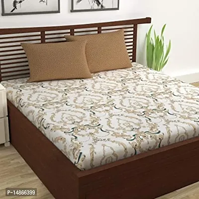 Stylish Fancy Comfortable Cotton Printed 1 Double Bedsheet With 2 Pillow Covers