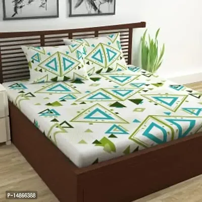 Stylish Fancy Comfortable Cotton Printed 1 Double Bedsheet With 2 Pillow Covers