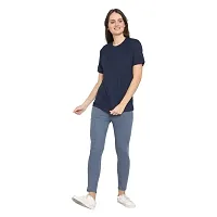 YouthPoi Women's Cotton Round Neck Half Sleeve Casual Regular Fit Tshirt (XL, Navy Blue  Rust) (Pack of 2)-thumb2