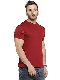 YOUTHPOI CLOTHING Men's Cotton Regular fit Round Neck Solid Half Sleeves Casual Tshirt-thumb3