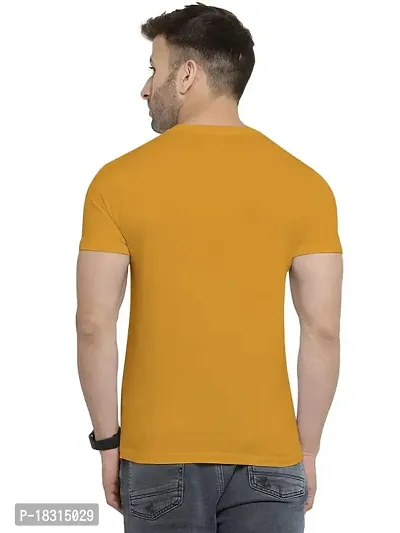 YouthPoi Men's Cotton Round Neck Half Sleeve Casual Regular Fit Tshirt (XXL, Navy Blue  Yellow) (Pack of 2)-thumb4