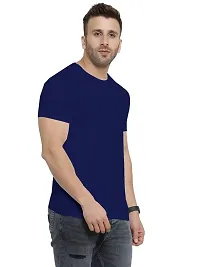 YouthPoi Men's Cotton Round Neck Half Sleeve Casual Regular Fit Tshirt (XL, Navy Blue  Brown) (Pack of 2)-thumb3