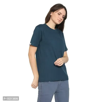 YouthPoi Women's Cotton Round Neck Half Sleeve Casual Regular Fit Tshirt (L, Grey  Rust Brown) (Pack of 2)-thumb3