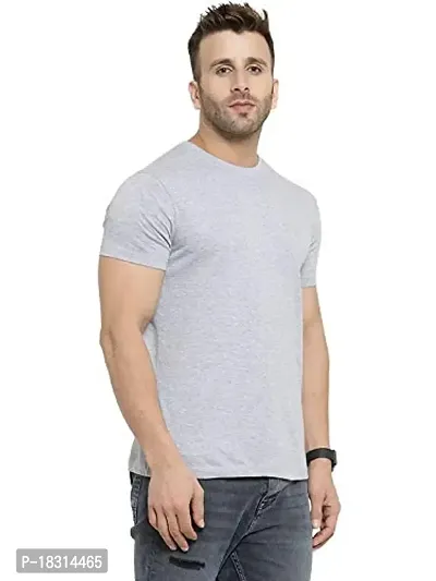 YouthPoi Men's Cotton Round Neck Half Sleeve Casual Regular Fit Tshirt (XL, Grey  Mahroon) (Pack of 2)-thumb4