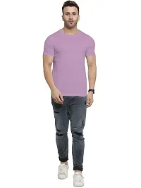 YouthPoi Men's Cotton Round Neck Half Sleeve Casual Regular Fit Tshirt (M, White  Pink) (Pack of 2)-thumb2