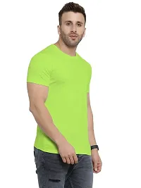 YouthPoi Men's Cotton Round Neck Half Sleeve Casual Regular Fit Tshirt (XXL, Rust  Neon) (Pack of 2)-thumb2