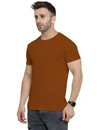 YouthPoi Men's Cotton Round Neck Half Sleeve Casual Regular Fit Tshirt (S, Rust  Pink) (Pack of 2)-thumb2