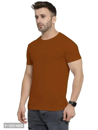 YouthPoi Men's Cotton Round Neck Half Sleeve Casual Regular Fit Tshirt (S, Rust  Pink) (Pack of 2)-thumb3