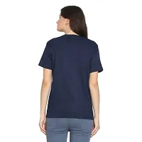 YouthPoi Women's Cotton Round Neck Half Sleeve Casual Regular Fit Tshirt (XL, Navy Blue  Rust) (Pack of 2)-thumb1