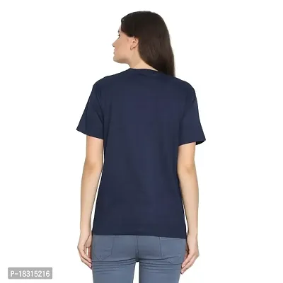 YouthPoi Women's Cotton Round Neck Half Sleeve Casual Regular Fit Tshirt (XL, Navy Blue  Rust) (Pack of 2)-thumb2