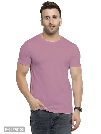 Men Cotton Solid Casual T-Shirt