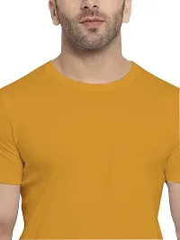 Men Cotton Solid Casual T-Shirt-thumb3