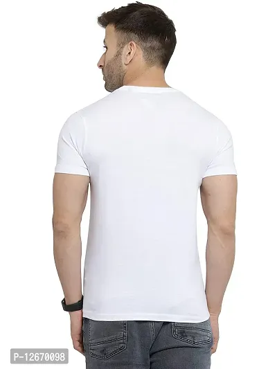 Men Cotton Solid Casual T-Shirt-thumb2