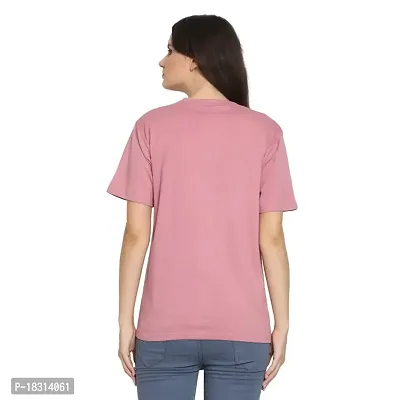 YouthPoi Women's Cotton Round Neck Half Sleeve Casual Regular Fit Tshirt (XL, Yellow  Pink) (Pack of 2)-thumb2