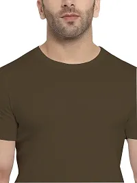 Men Cotton Solid Casual T-Shirt-thumb1