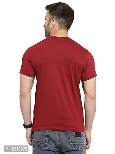 YOUTHPOI CLOTHING Men's Cotton Regular fit Round Neck Solid Half Sleeves Casual Tshirt-thumb2