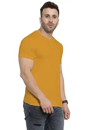 YouthPoi Men's Cotton Round Neck Half Sleeve Casual Regular Fit Tshirt (XXL, Yellow  Pink) (Pack of 2)-thumb3