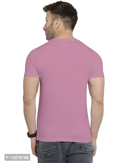 Men Cotton Solid Casual T-Shirt-thumb2