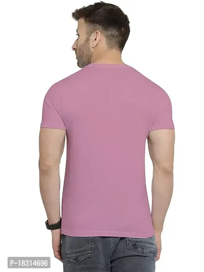 YouthPoi Men's Cotton Round Neck Half Sleeve Casual Regular Fit Tshirt (S, Rust  Pink) (Pack of 2)-thumb2