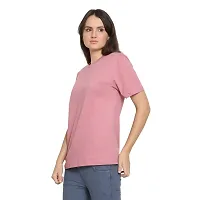 YouthPoi Women's Cotton Round Neck Half Sleeve Casual Regular Fit Tshirt (M, Maroon  Pink) (Pack of 2)-thumb2