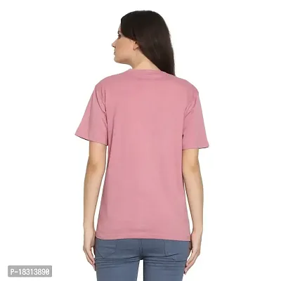 YouthPoi Women's Cotton Round Neck Half Sleeve Casual Regular Fit Tshirt (XL, White  Pink) (Pack of 2)-thumb2