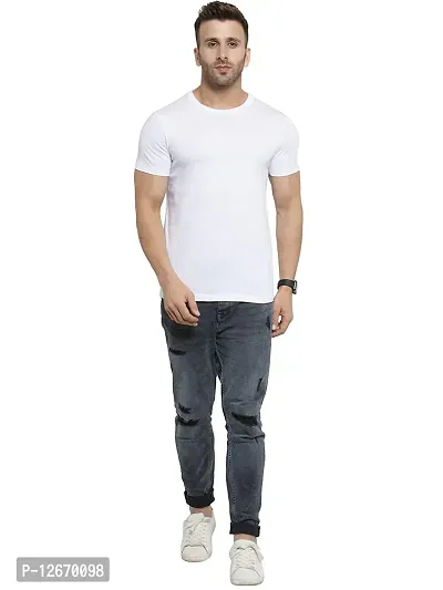 Men Cotton Solid Casual T-Shirt-thumb5