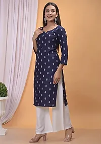 Designer Blue Printed Kurta Palazzo Set Plus Size-thumb3