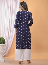 Designer Blue Printed Kurta Palazzo Set Plus Size-thumb2