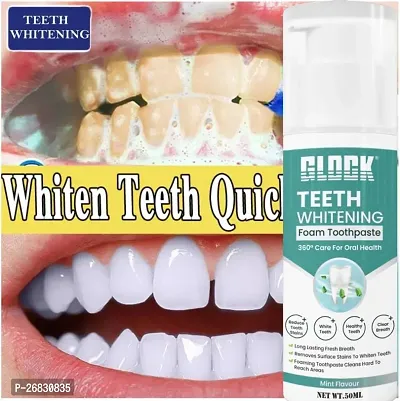 Glock Teeth Whitening Mousse Foam To Deeply Cleaning Gums, Stain Removal Foam Toothpaste (50 Ml)