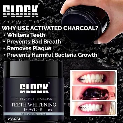 Glock Teeth Whitening Charcoal Powder Gutkha Stain And Yellow Teeth Removal Powder (50 G)-thumb3