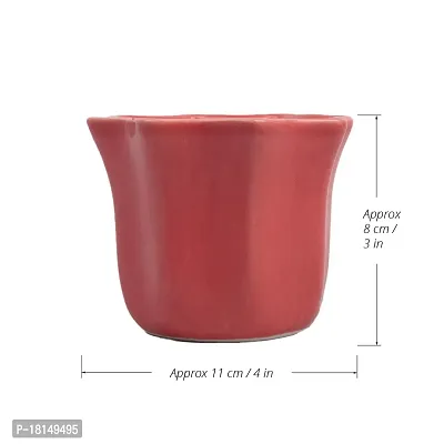 UGAOO Star Ceramic Pot (Red) 11 cm x 11 cm x 8 cm-thumb3