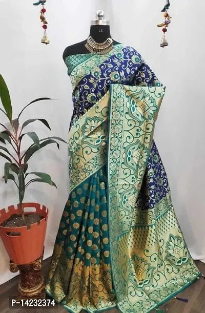 Beautiful Cotton Silk Woven Design Patola Saree with Blouse piece-thumb0