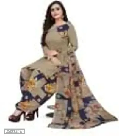 Digital Printed Crepe Pakistani Suit in Multicolor : KPV1298