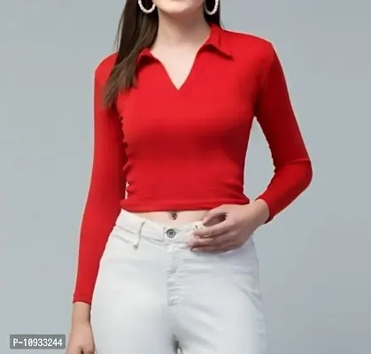 Classic Cotton Blend Solid Tops for Women