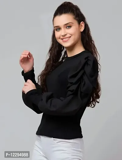 Puff Sleeve Top for Women-thumb3
