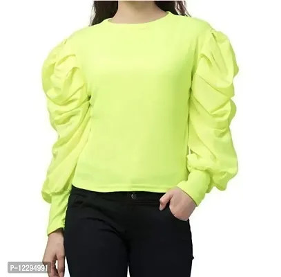 Puff Sleeve Top for Women-thumb0