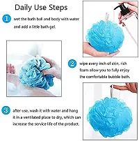 Lux Bath Sponge Loofah - Soft  Fluffy With Multiple Layers of Fibrous Matrix For A Fun Shower Time | Loufa/Luffa/Lufa/Poof/Pouf - Perfect Loofahs/Loofas for Men and Women | Bathing Scrubber For Body-thumb3