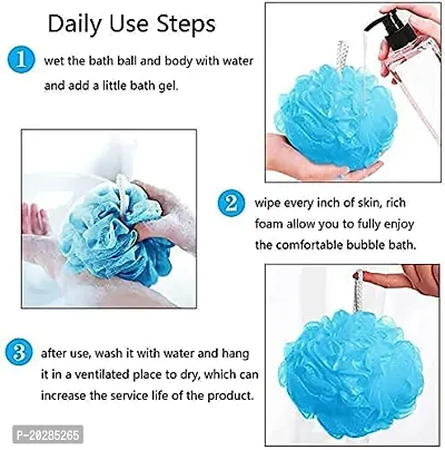 Lux Bath Sponge Loofah - Soft  Fluffy With Multiple Layers of Fibrous Matrix For A Fun Shower Time | Loufa/Luffa/Lufa/Poof/Pouf - Perfect Loofahs/Loofas for Men and Women | Bathing Scrubber For Body-thumb4