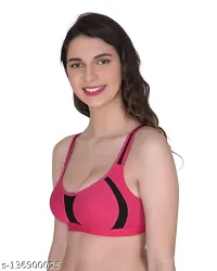 Catie Women's Cotton Non Padded Wire Free Everyday Bra/Sports Brahellip;-thumb4