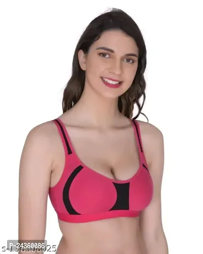Catie Women's Cotton Non Padded Wire Free Everyday Bra/Sports Brahellip;-thumb4