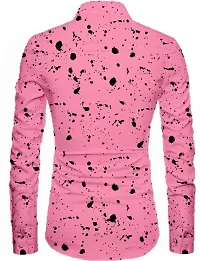 Stylish Pink Polycotton Unstitched Shirt For Men-thumb1