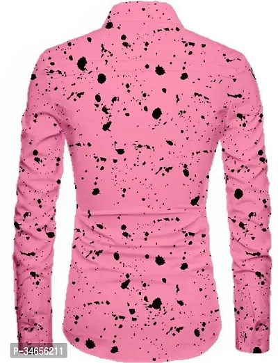 Stylish Pink Polycotton Unstitched Shirt For Men-thumb2