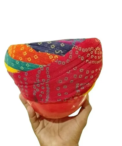 Rajasthani Gol Safa Pagri Color Dot Print