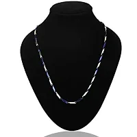Stainless Steel Blue White Rice Chain  - 20 Inch-thumb1