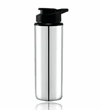 LiMETRO STEEL Steel Bottle with Sipper Cap/Steel Fridge Water Bottle/Refrigerator Bottle 1000 ml Bottle (Pack of 1, Steel/Chrome, Steel,B2-1)-thumb4