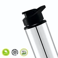 LiMETRO STEEL Steel Bottle with Sipper Cap/Steel Fridge Water Bottle/Refrigerator Bottle 1000 ml Bottle (Pack of 3, Steel/Chrome, Steel,B2-3)-thumb2