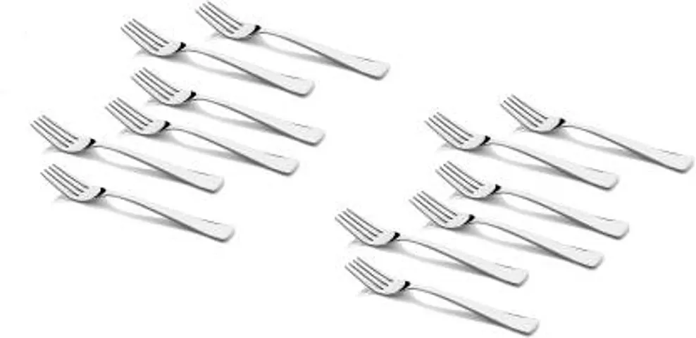 Stainless Steel Table Baby Spoon  Fork Set of 12 Pcs Steel Cutlery Set